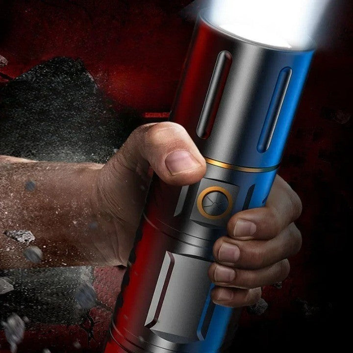 Rechargeable Waterproof Flashlight with High-Intensity LED for Night Use