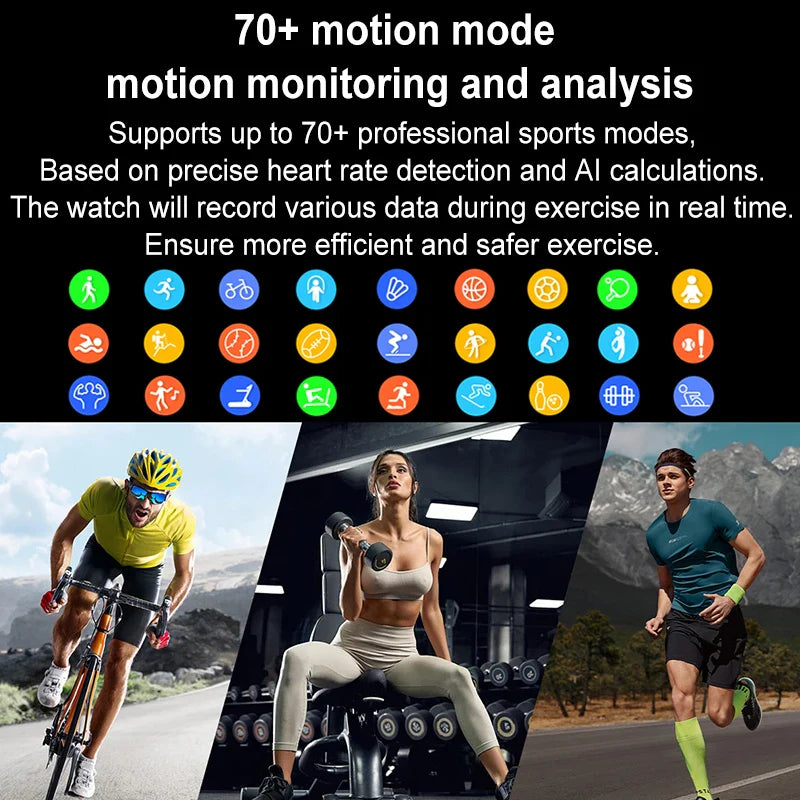 1.96-Inch AMOLED Slim Smartwatch with Heart Rate, Sleep Tracking & 70+ Sports Modes - IP67, Bluetooth 5.4