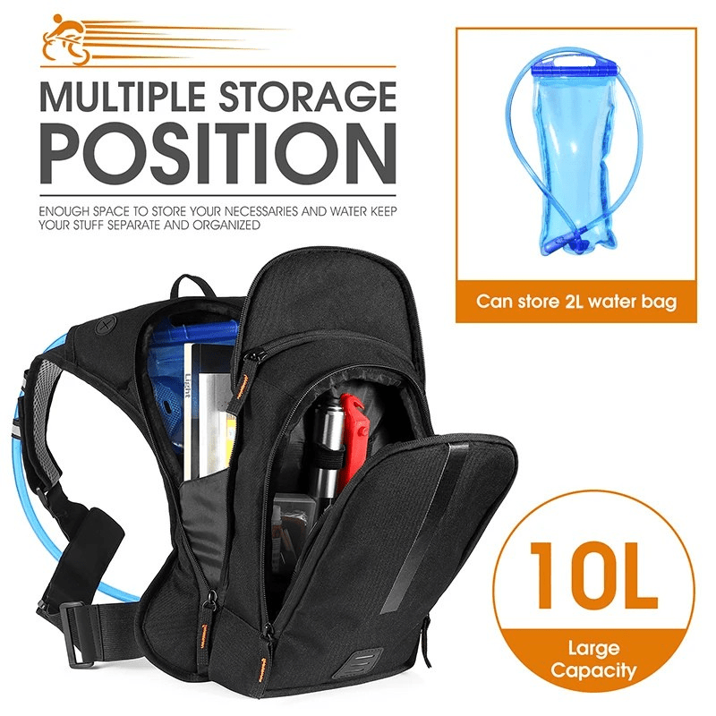 10L Lightweight Backpack with Hydration Pack for Cycling and Outdoors