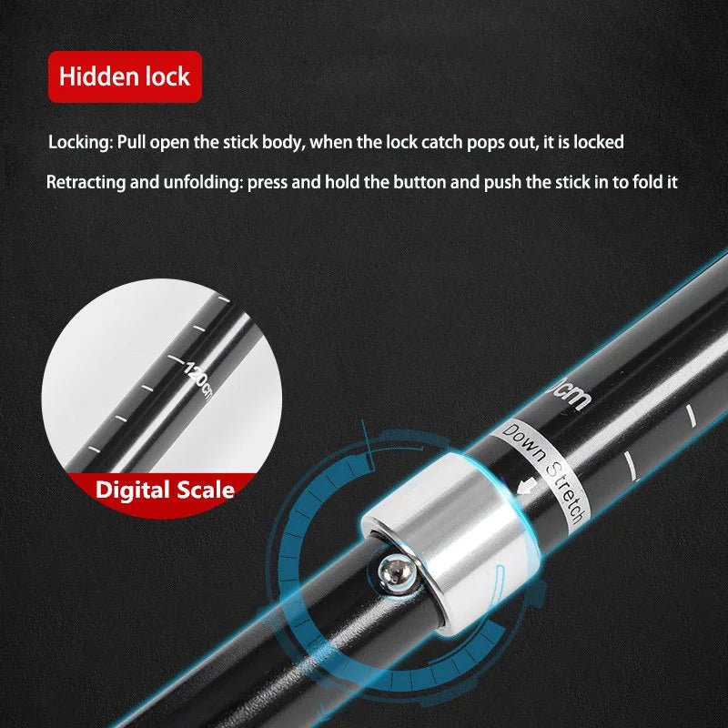 Adjustable Trekking Poles with EVA Grip – Lightweight Hiking Support