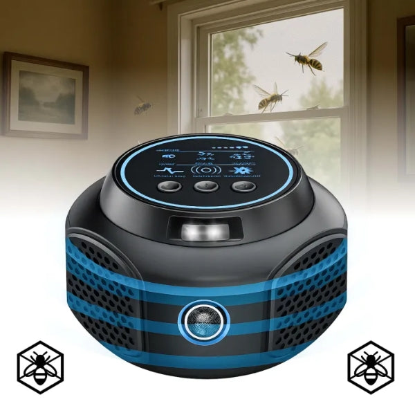 Outdoor Ultrasonic Pest Repellent for 3200 Sq Ft – Chemical-Free Wasp & Hornet Solution