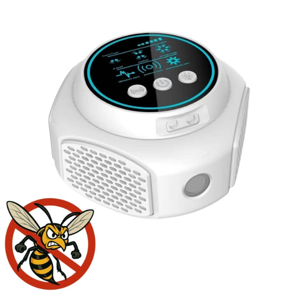 Outdoor Ultrasonic Pest Repellent for 3200 Sq Ft – Chemical-Free Wasp & Hornet Solution