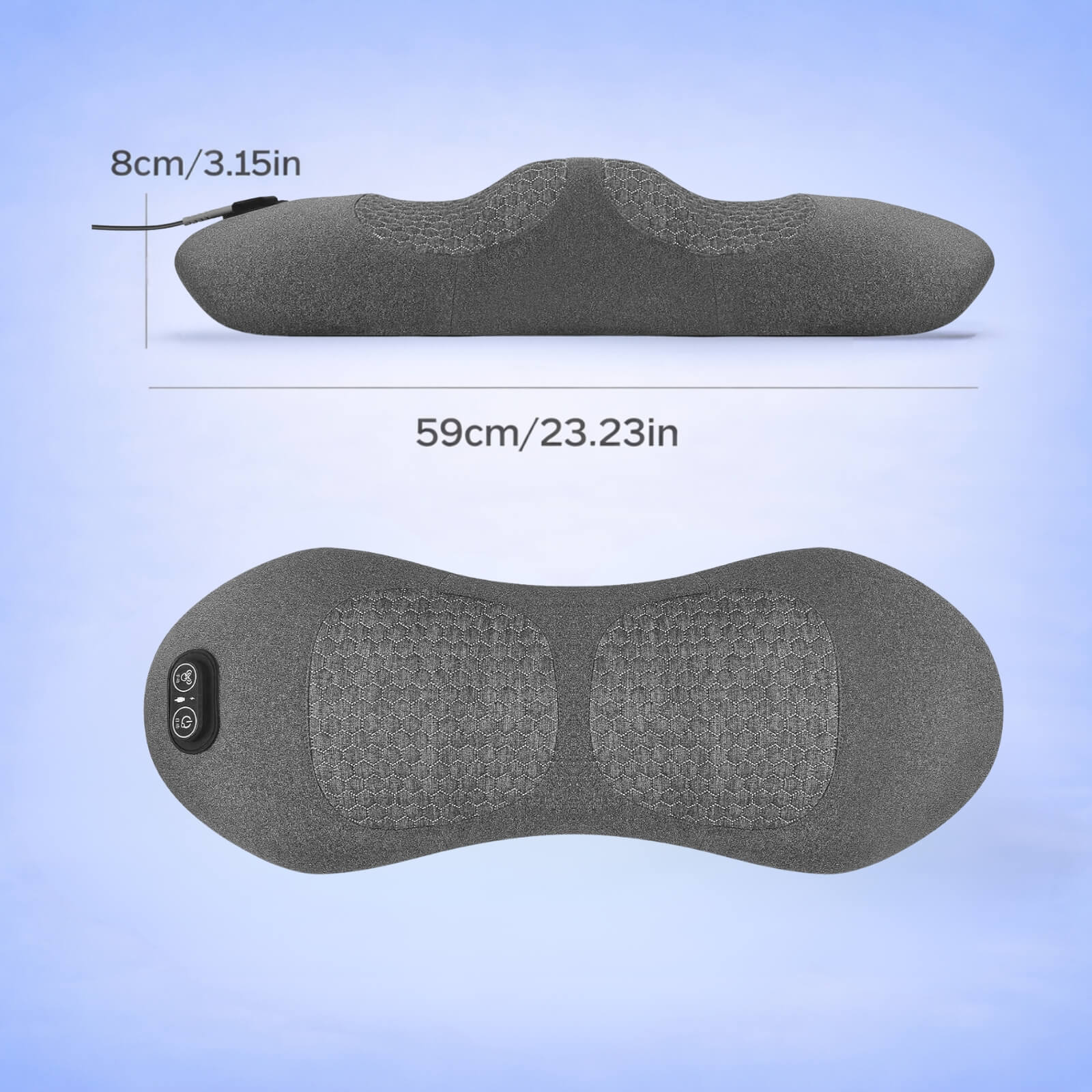 Electric Back Massager with Heat Function, Vibration, and Lumbar Support