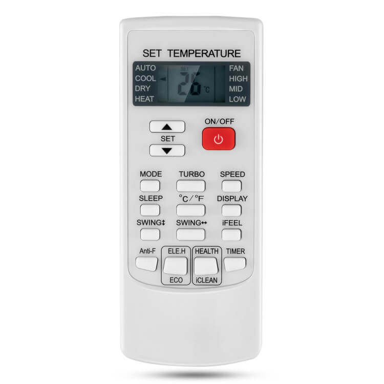 Air Conditioner Remote Control – 4 Climate Settings & Digital Screen