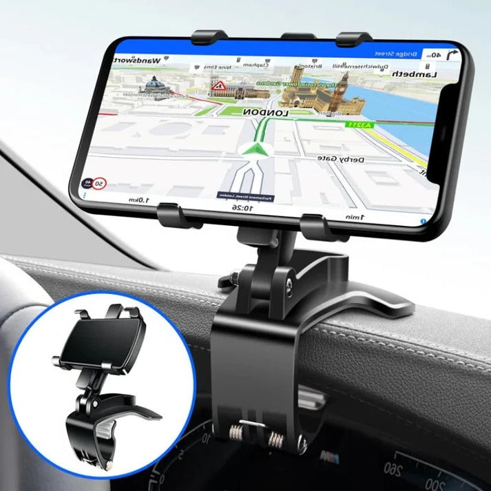 360° Rotating Car Phone Mount for Hands-Free Use | Secure and Accessible