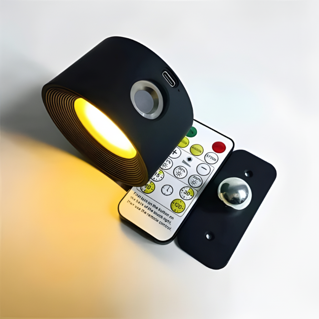 Portable LED Wall Lamp with Magnetic Mount and Adjustable Settings