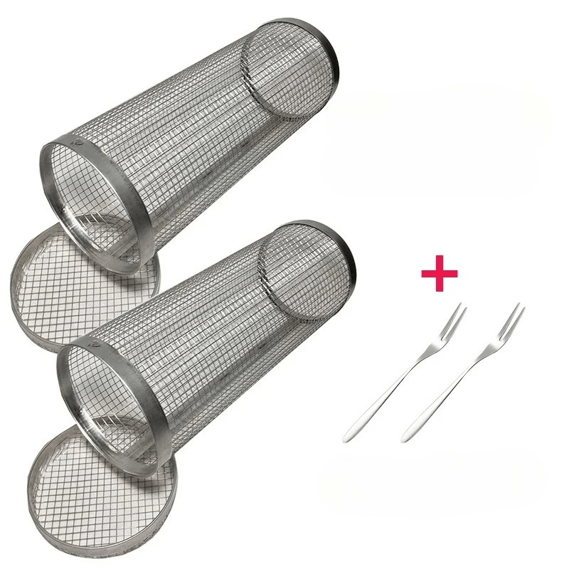 GrillMate Rotating Stainless Steel Barbecue Basket for Perfect Cooking