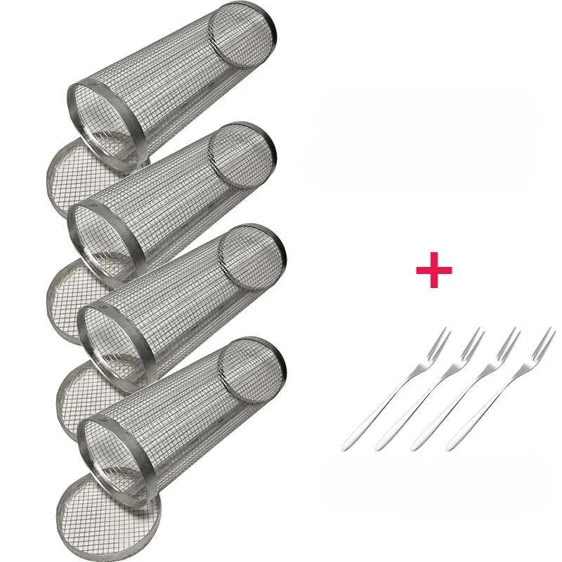GrillMate Rotating Stainless Steel Barbecue Basket for Perfect Cooking