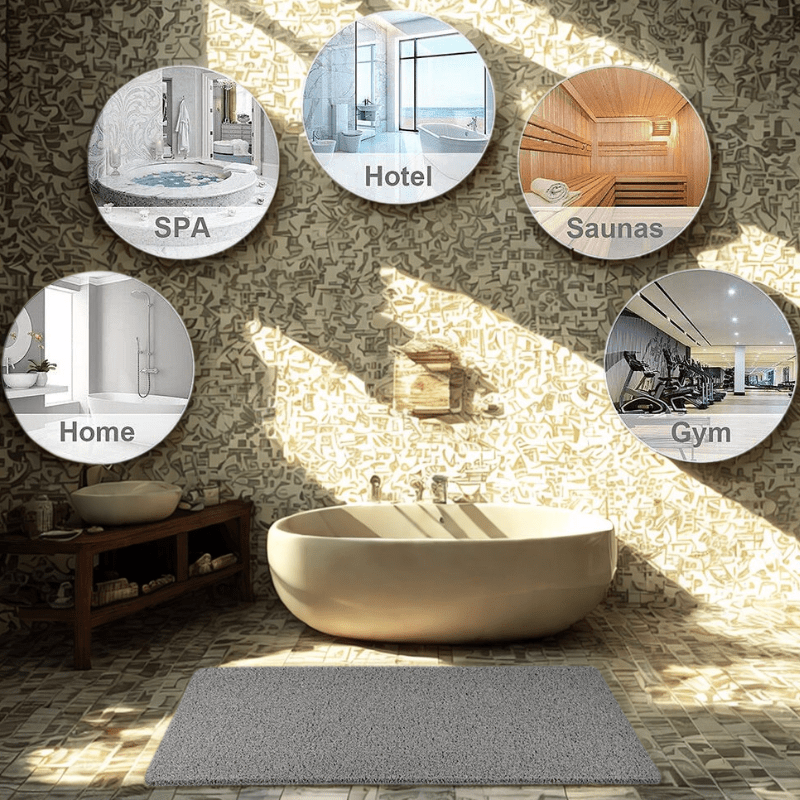 SafeStep Anti-Slip Shower Mat with Fast Drainage Design