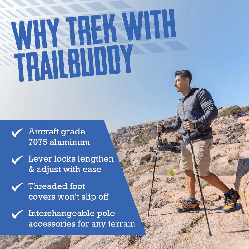SummitStride Collapsible Hiking Poles for All Terrain