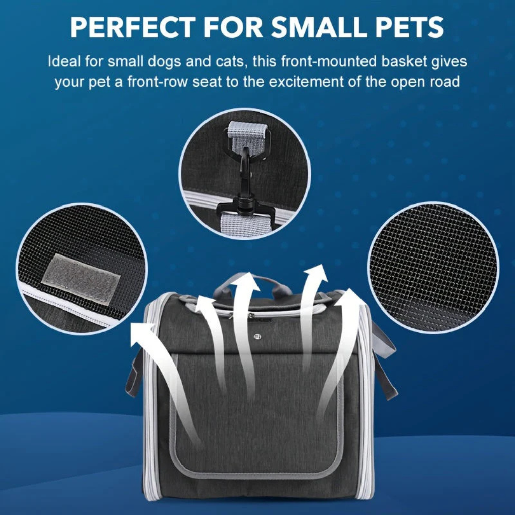 Versatile Pet Bike Carrier with Expandable Design