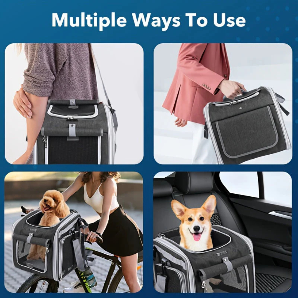 Versatile Pet Bike Carrier with Expandable Design