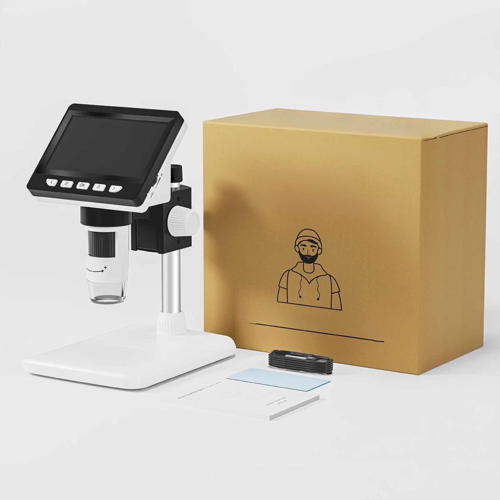 Compact 4.3-Inch USB Digital Microscope for Precision Tasks