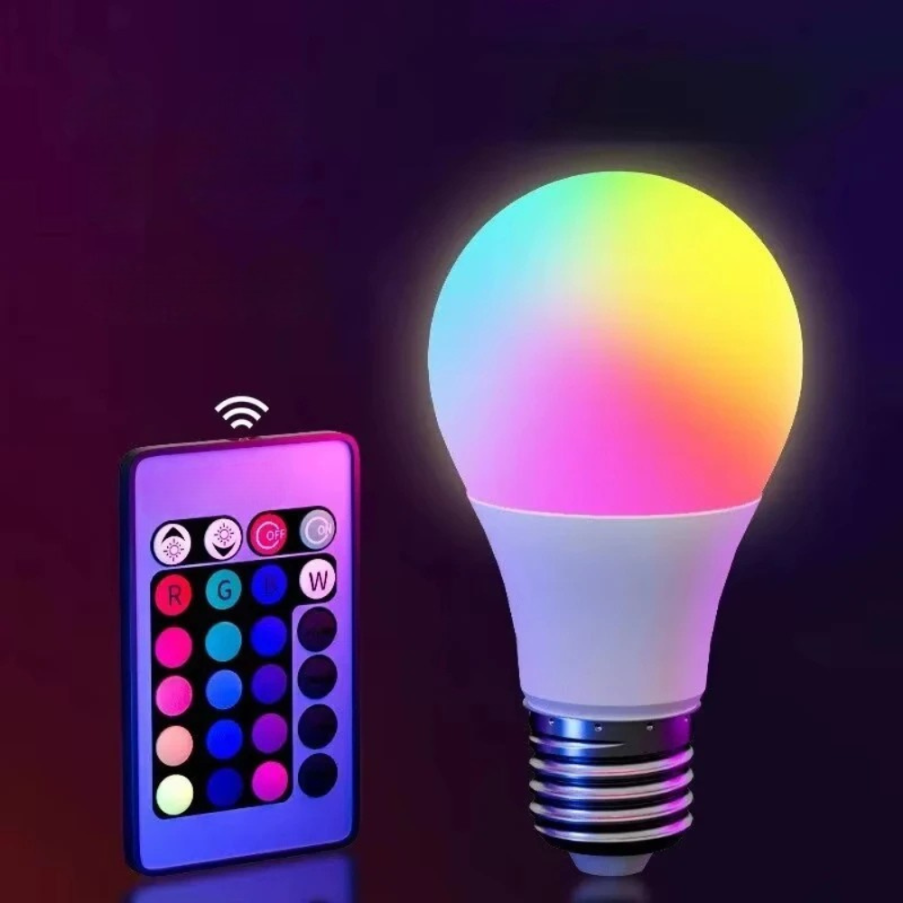 Remote Control To Color Smart Color-Changing LED Bulb with Remote Control Features