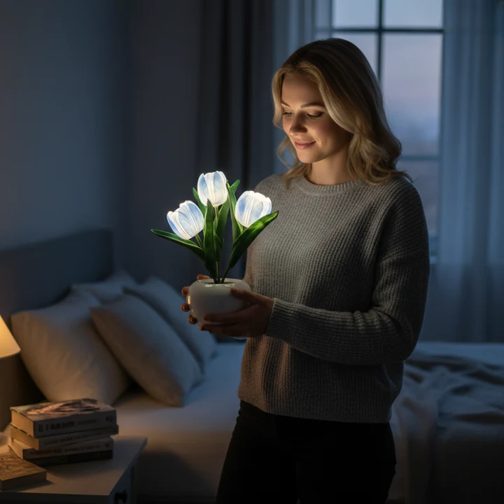 Ceramic Pot Table Lamp with LED – Cozy Accent Lighting