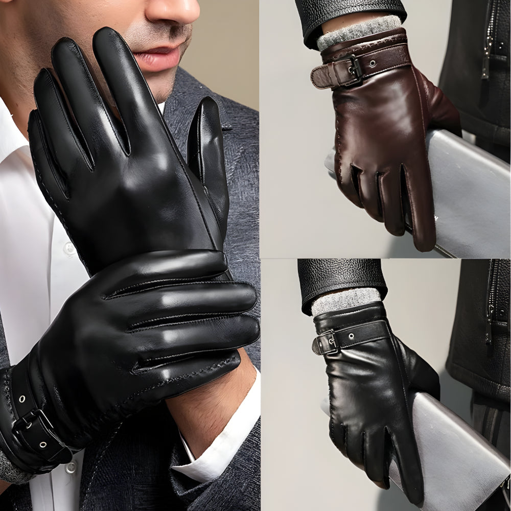 Men's Slim-Fit Winter Gloves with Touchscreen Capability