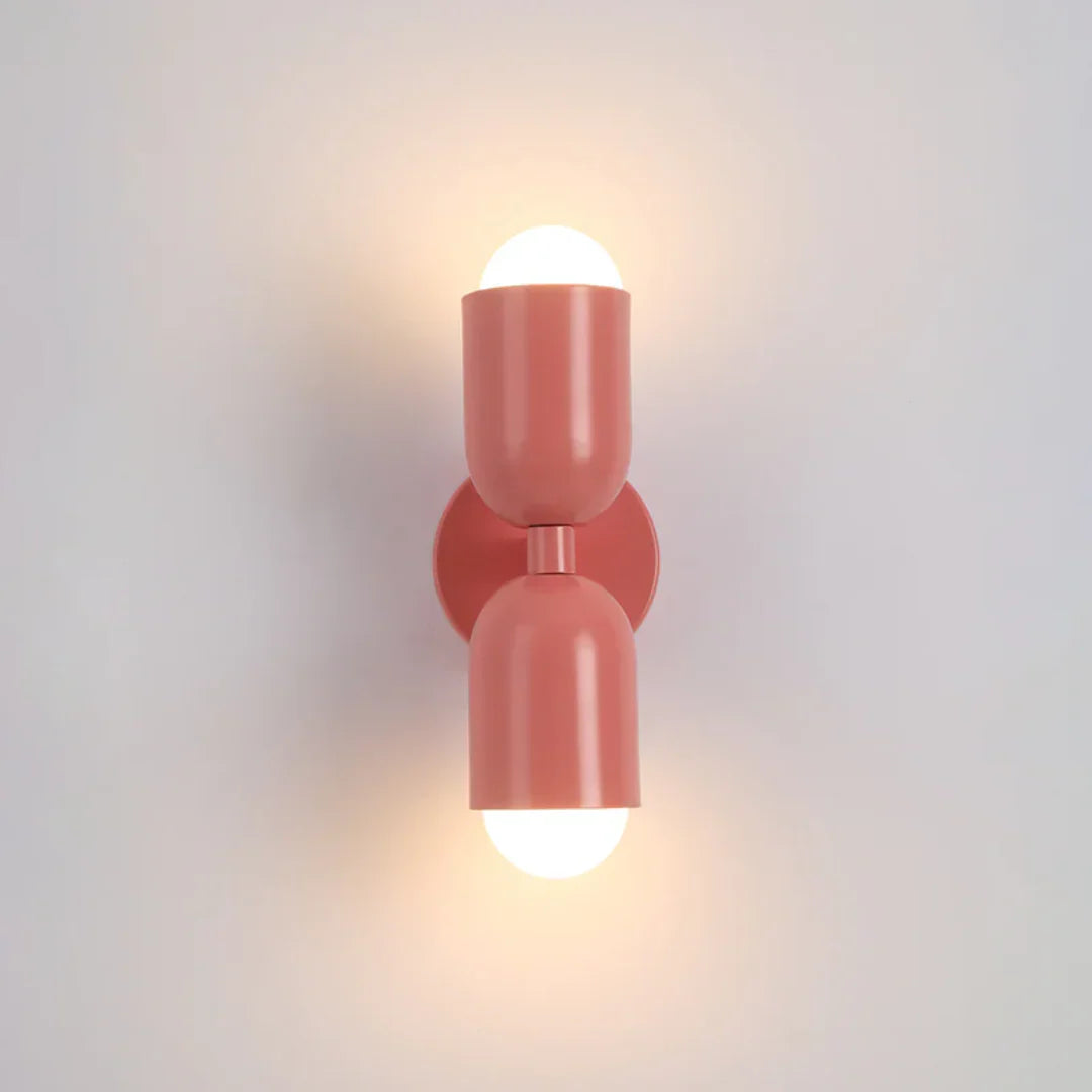 Up and Down Wall Lamp with Double Cylinder – Warm White Illumination