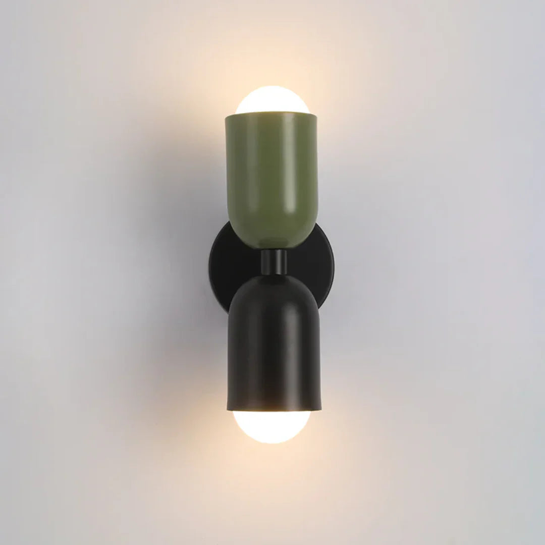 Up and Down Wall Lamp with Double Cylinder – Warm White Illumination