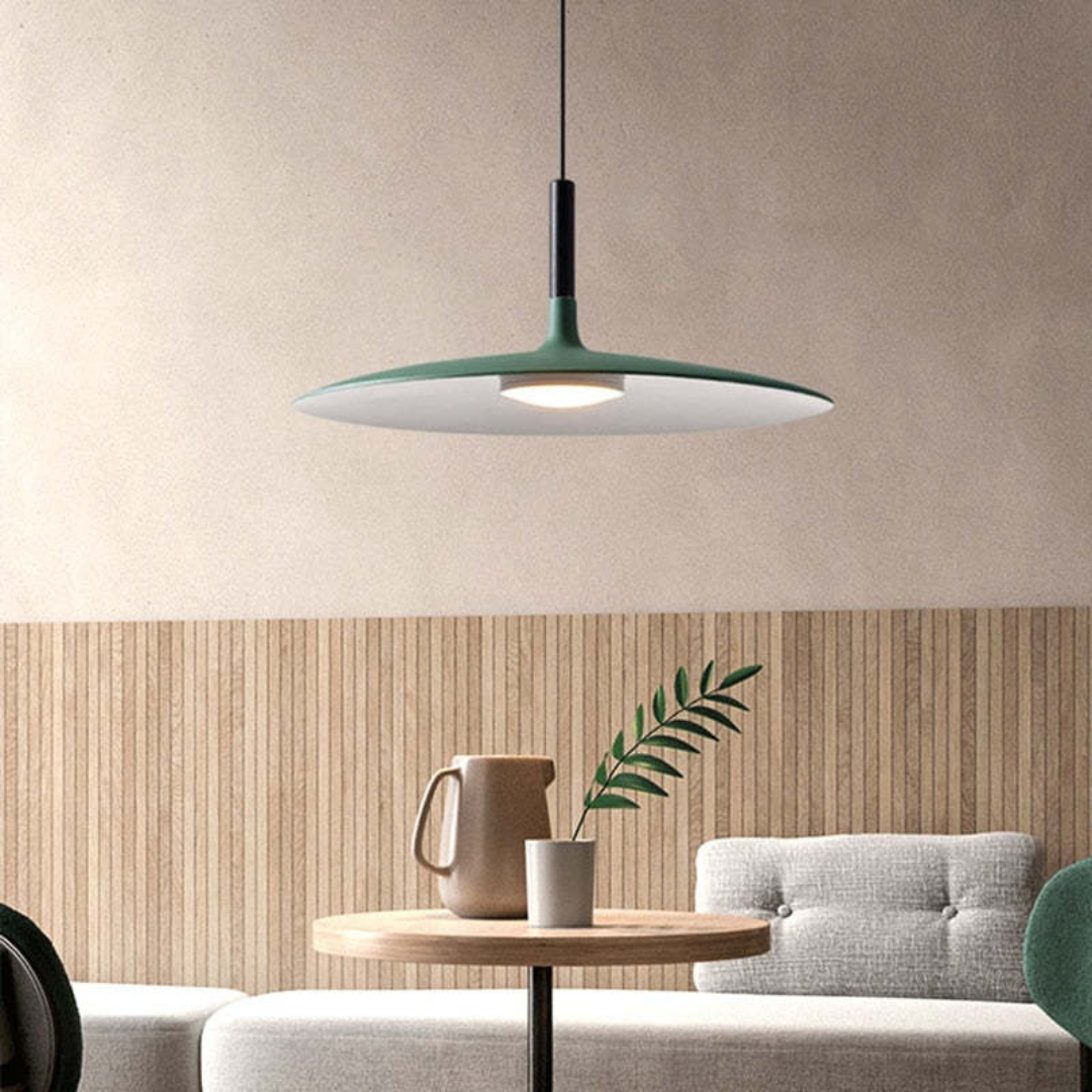 Height Adjustable LED Pendant Light in Modern White Metal
