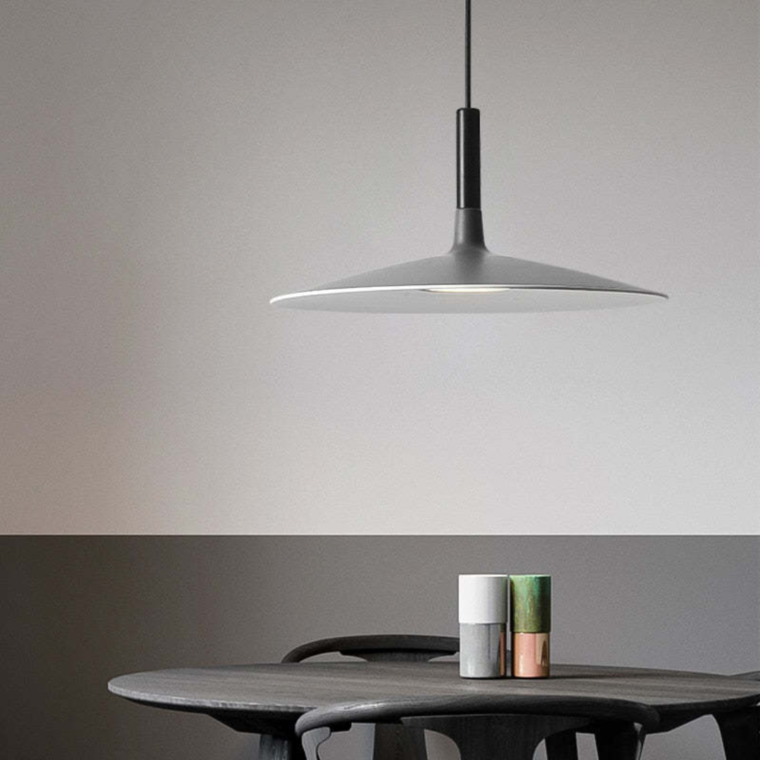 Height Adjustable LED Pendant Light in Modern White Metal