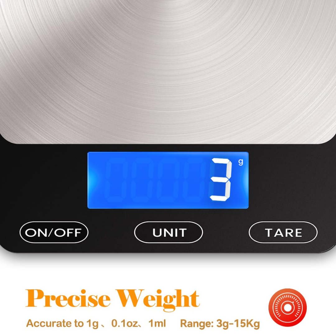LCD Display Kitchen Scale – Weighs up to 15 kg