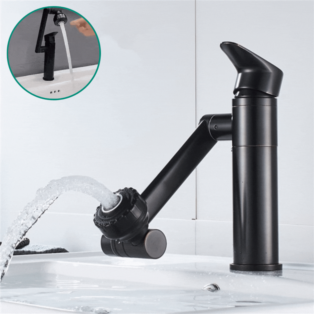 Adaptable 360° Swivel Faucet with Spray Feature for Sinks