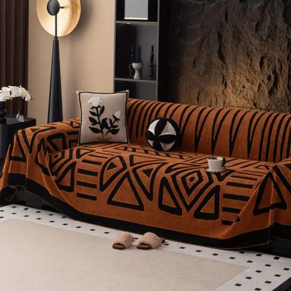VelvetShield Soft Microfiber Sofa Protector with Non-Slip Base