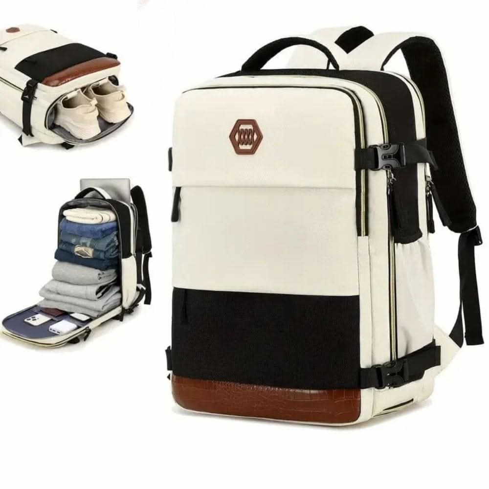 TravelPro Elite Multi-Functional Backpack with Laptop & Shoe Storage
