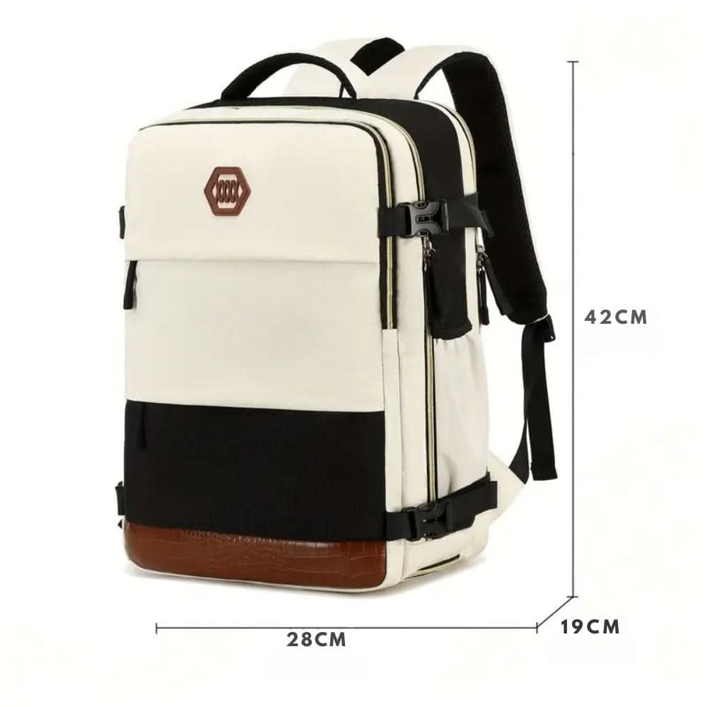 TravelPro Elite Multi-Functional Backpack with Laptop & Shoe Storage
