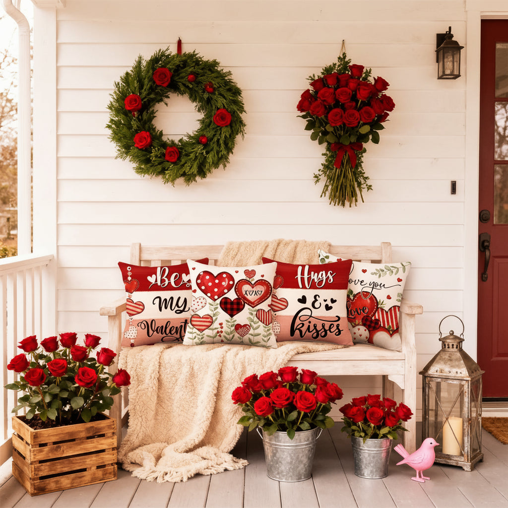 Charming Heart Design Pillow Covers for Romantic Decor