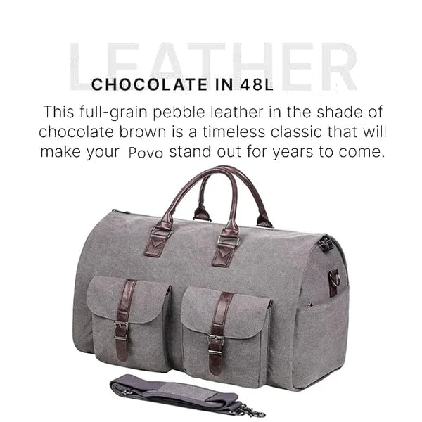3-in-1 Convertible Duffle Bag with Clothing Compartment | Travel Organizer