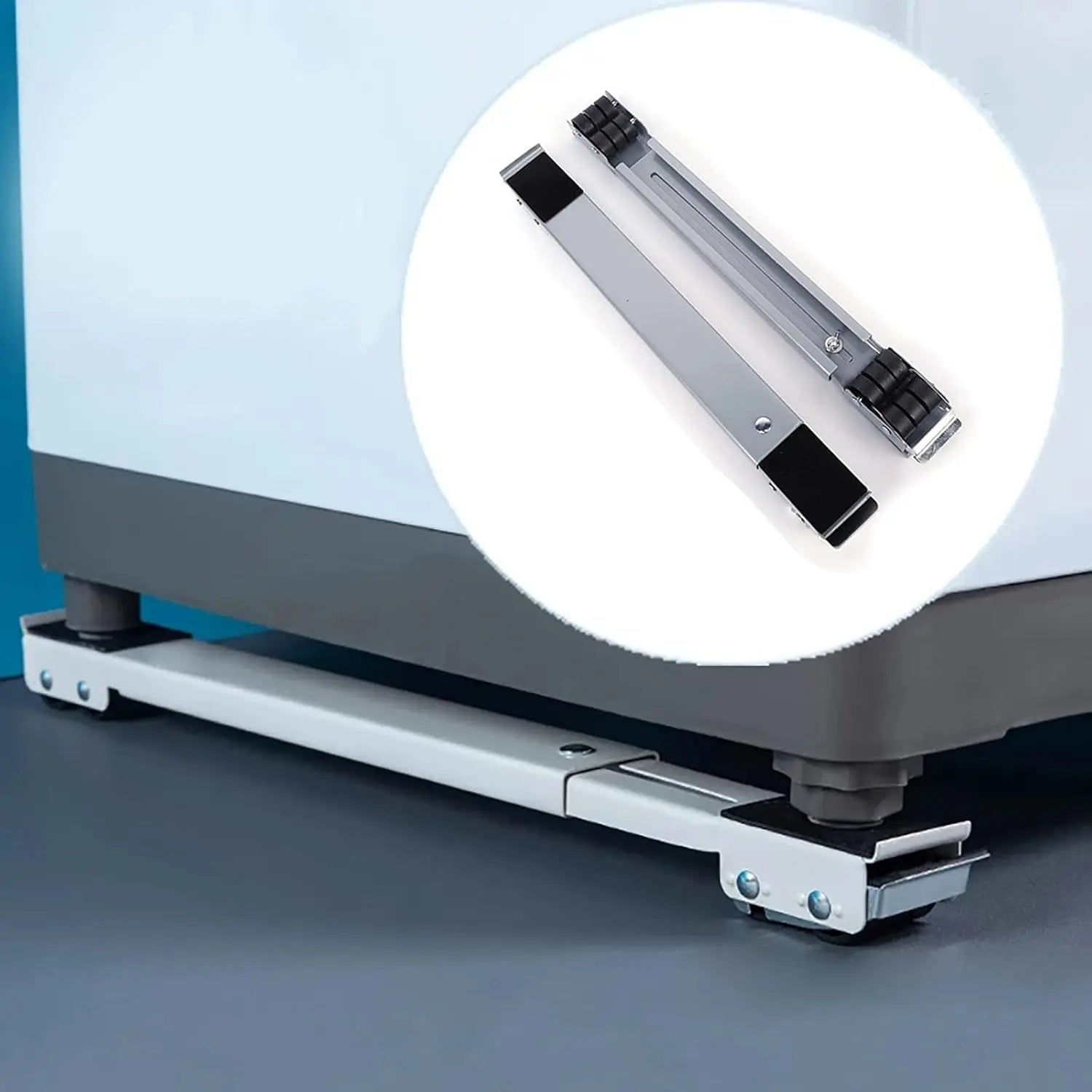 Adjustable Mobile Stand for Appliances | Washing Machine Stand with Wheels