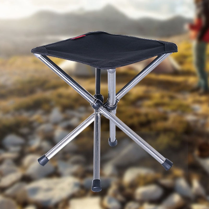 Collapsible Portable Stool for Camping | Lightweight Steel Frame Design