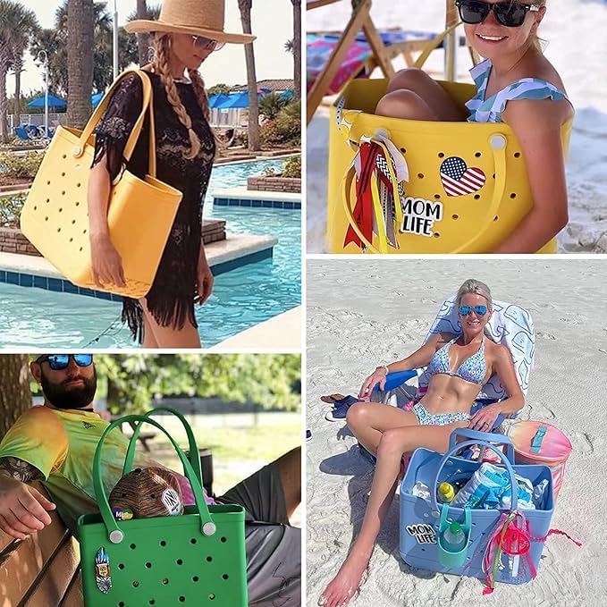Waterproof and Sandproof Beach Tote Bag with Ventilation for Easy Cleaning