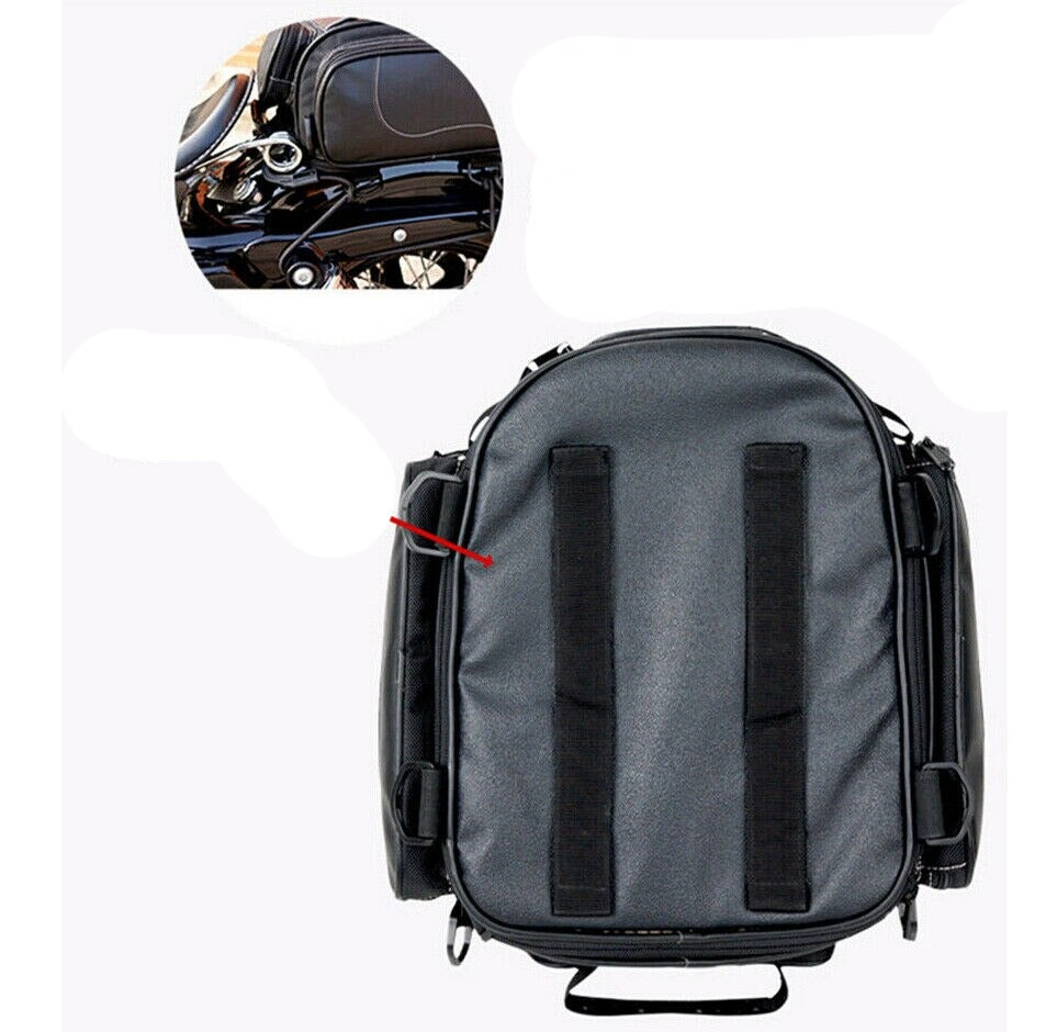 Expandable Water-Resistant Tail Bag for Motorcycles – Versatile Storage