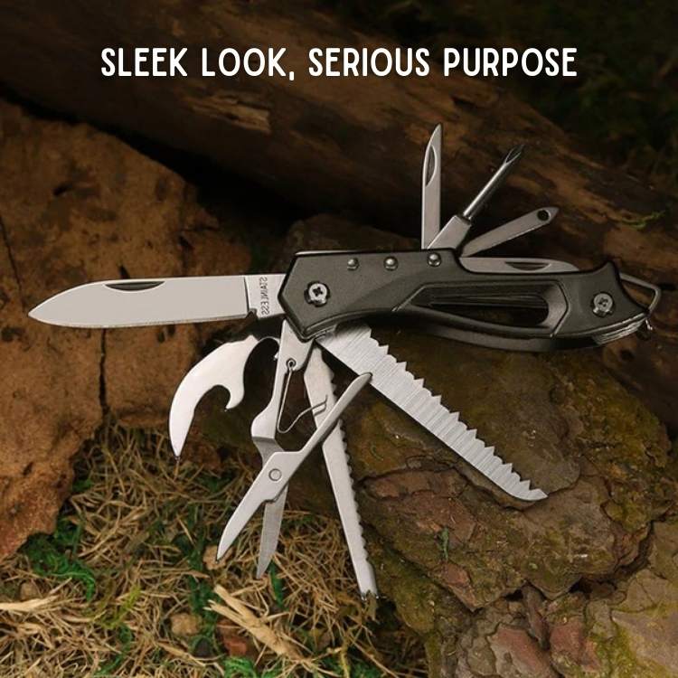 Compact Stainless Steel Multi-Tool – Essential Adventure Knife