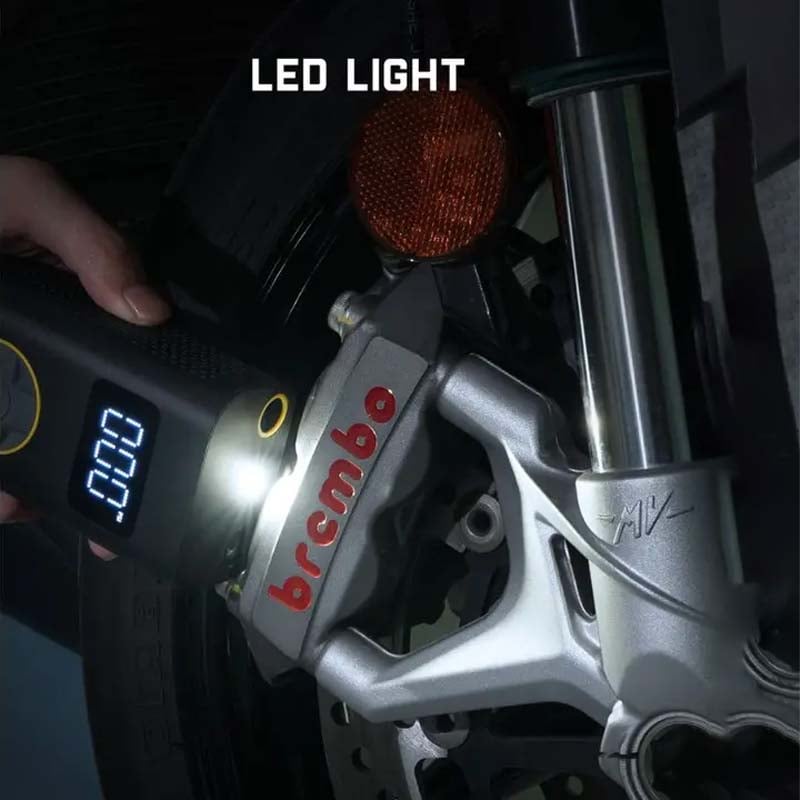 Portable Air Inflator for Cars, Bikes, and Balls – LCD Display & LED Light