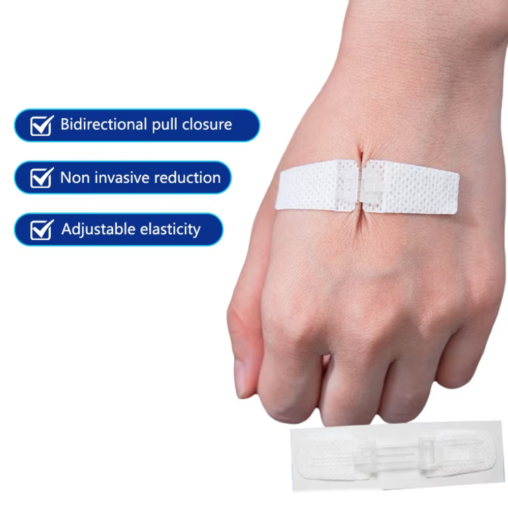 Portable First Aid Dressing Kit with Adjustable Zipper Closure Strips