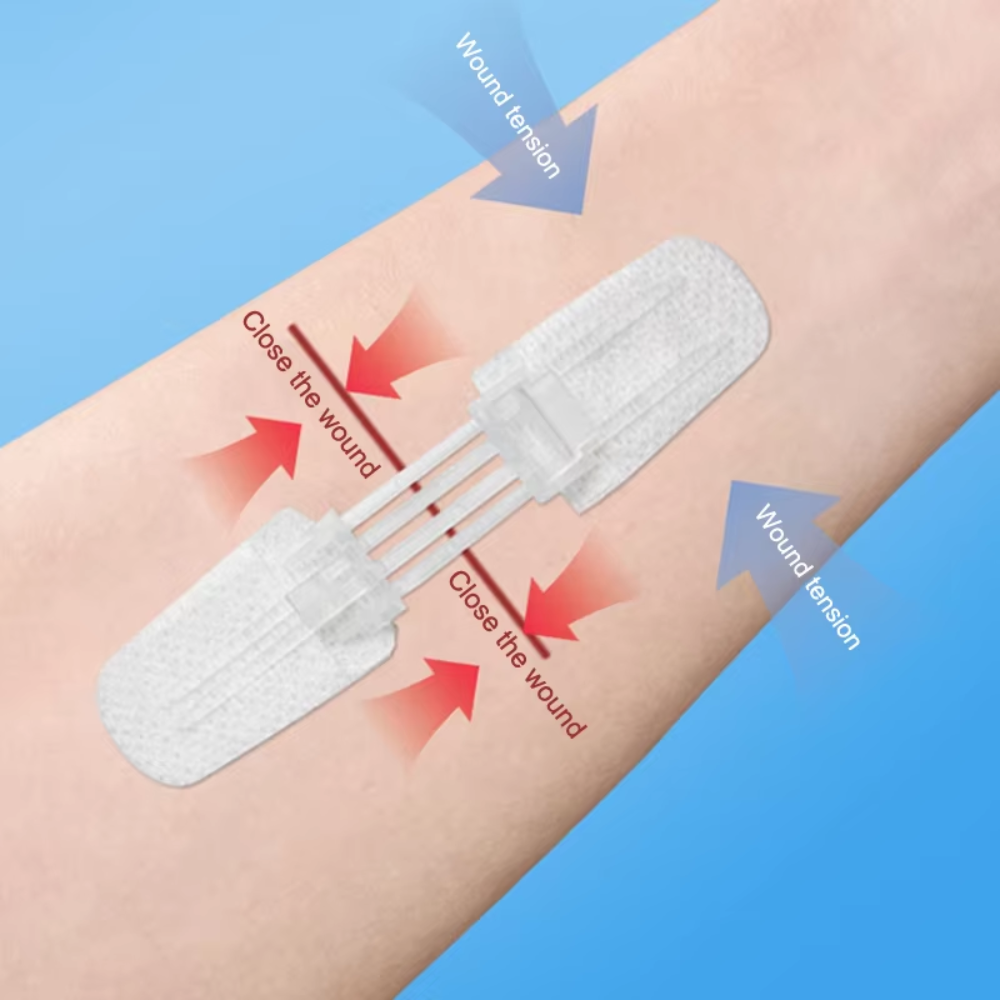 Portable First Aid Dressing Kit with Adjustable Zipper Closure Strips