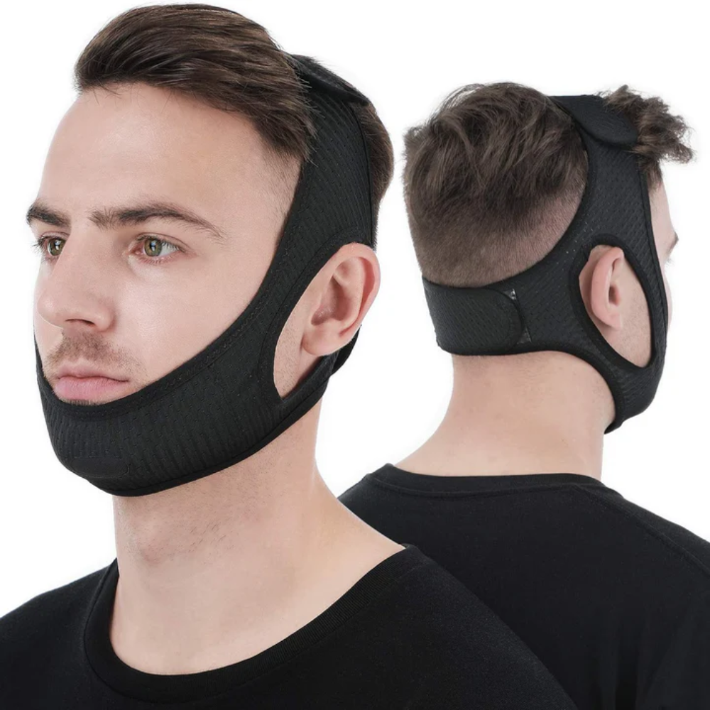Chin Strap for Adjustable Comfort During Sleep and Snoring Relief