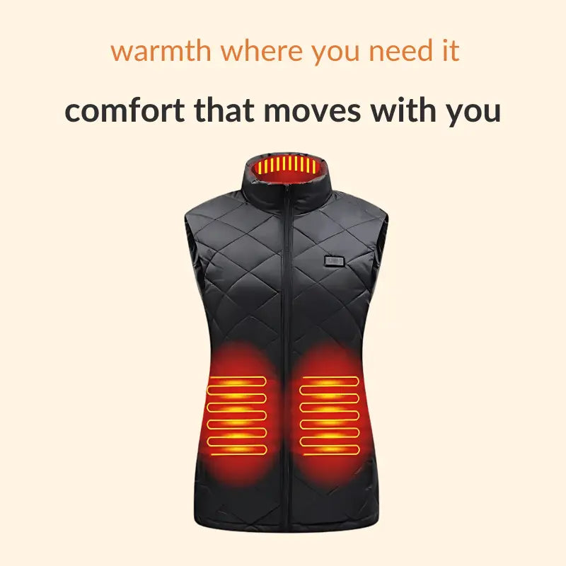Adjustable Warmth Slim Fit Heated Vest for Women in Cold Weather