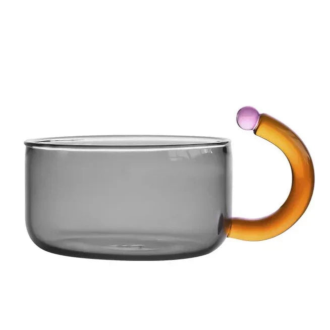 Colorful Borosilicate Tea Cups and Teapot Set – Unique Glass Shapes