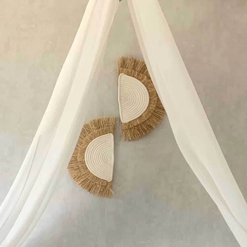 Charming Sun and Moon Wall Decor in Natural Tones