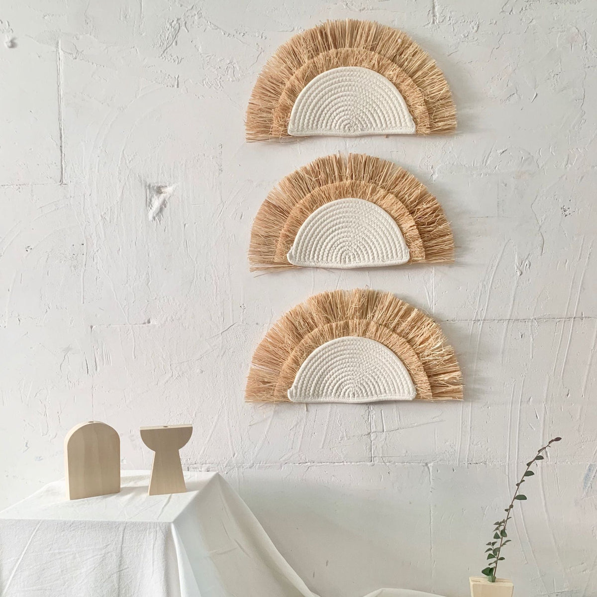 Charming Sun and Moon Wall Decor in Natural Tones