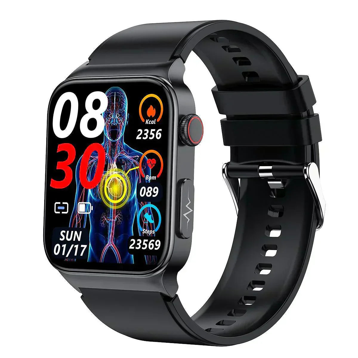Health Monitoring Smartwatch with ECG and Blood Glucose Tracking