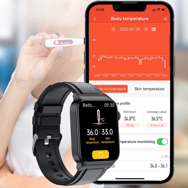 Health Monitoring Smartwatch with ECG and Blood Glucose Tracking