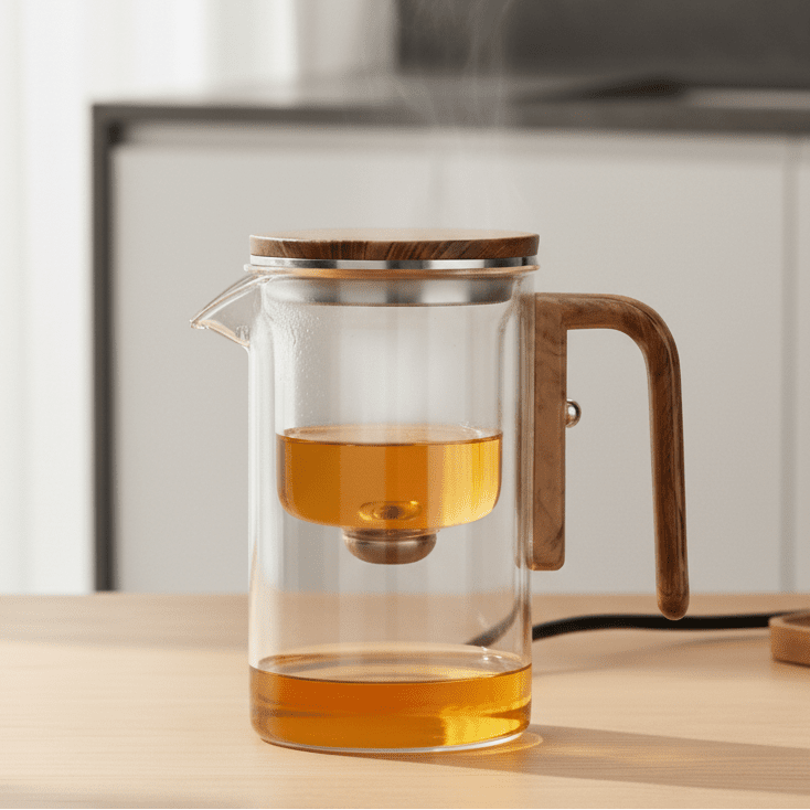 Serenity Brew Teapot with Durable Plastic and Steel Infuser