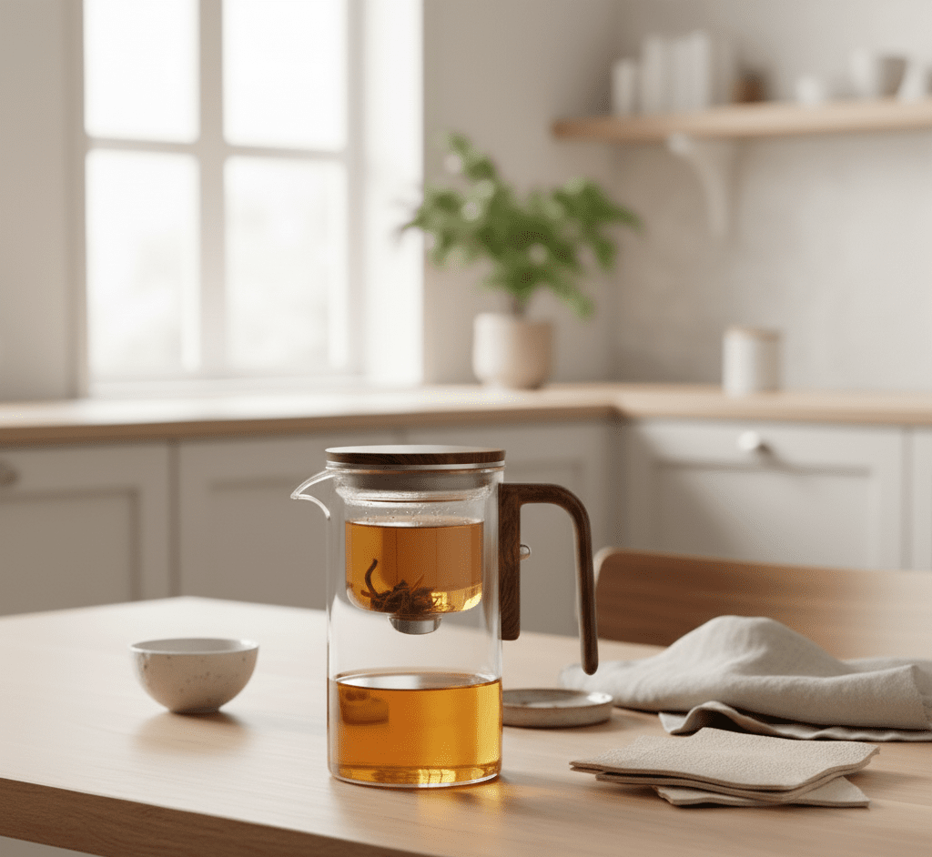 Serenity Brew Teapot with Durable Plastic and Steel Infuser