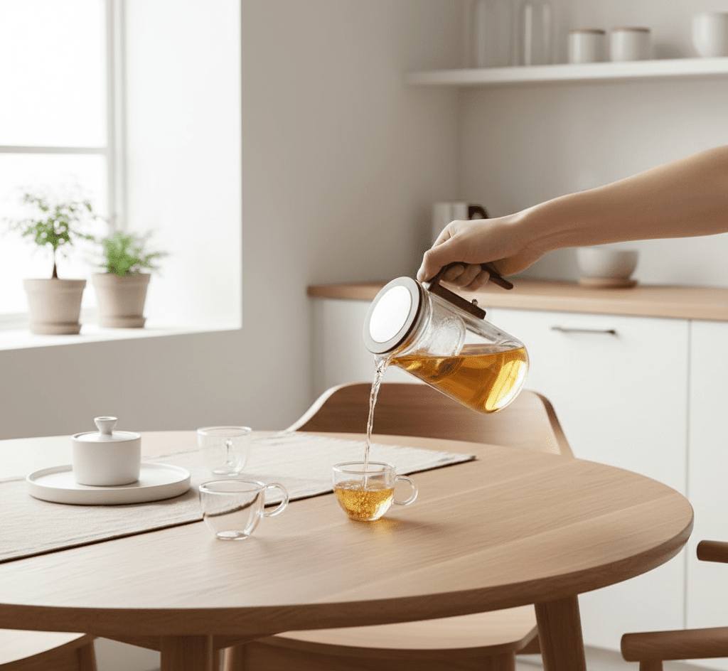 Serenity Brew Teapot with Durable Plastic and Steel Infuser