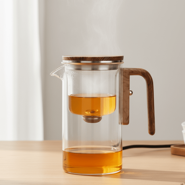 Serenity Brew Teapot with Durable Plastic and Steel Infuser